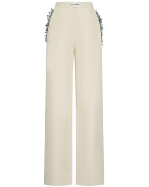 Des Phemmes Broek Verfraaid Met Pailletten - Wit