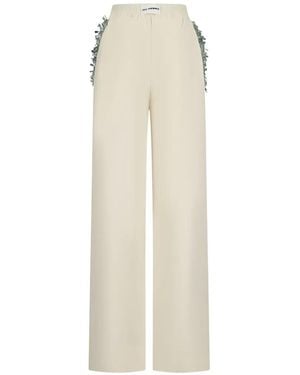 Des Phemmes Sequin-Embellished Pants - White