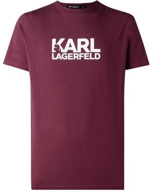 Karl Lagerfeld Logo T-Shirt - Purple