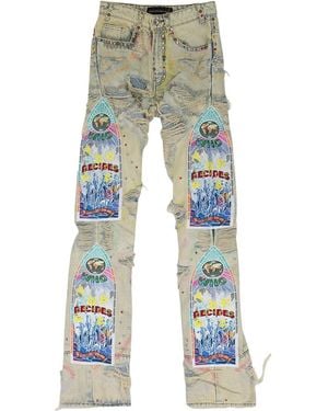 Who Decides War Distressed-Effect Jeans - Blue