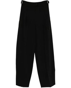 Patrizia Pepe Strap Wide Pants - Black