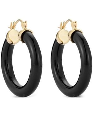 Mateo 14Kt Donut Gelbgoldcreolen Mit Onyx - Blau