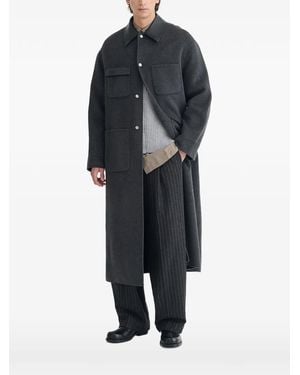 Nanushka Wylder Pocket Pollar Coat - Black