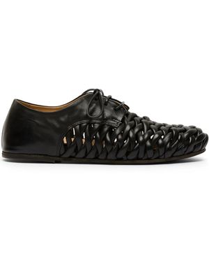 Marsèll Steccoblocco Interwoven Leather Derby Shoes - Black