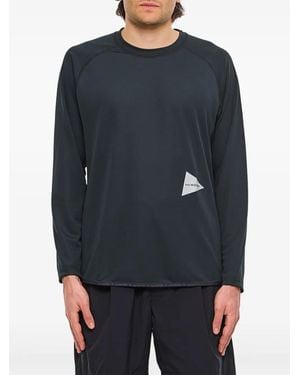 and wander Logo-Print T-Shirt - Black