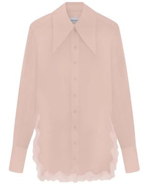 16Arlington Fiorella Lace-Trimmed Shirt - Pink
