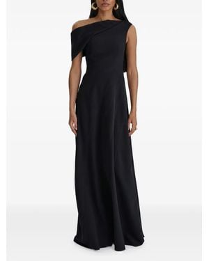 MOOS STUDIO Off-Shoulder Panelled Gown - Black