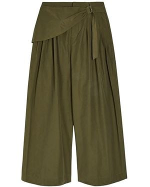 Damson Madder Fabia pleated draped trousers - Verde