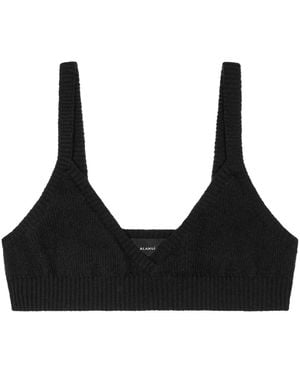Alanui V-Neck Cashmere Bralette - Black