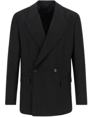 mfpen Double-Breasted Peaked-Lapel Blazer - Black