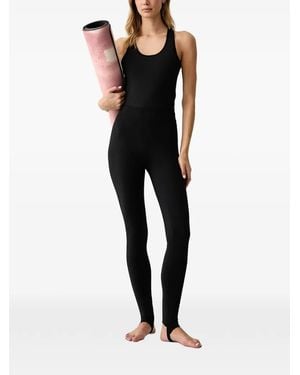 Casall Racerback Mesh-Panelled Bodysuit - Black