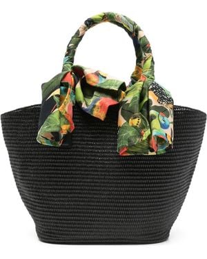 FARM Rio Printed Handle Tote Bag - Black