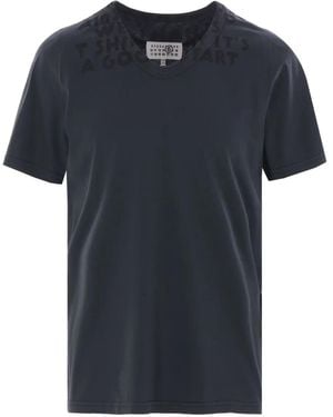 MM6 by Maison Margiela Text-Print T-Shirt - Black