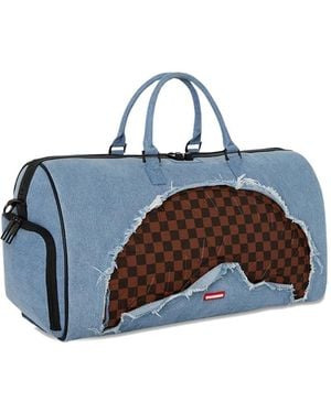 Sprayground チェックパネル ショルダーバッグ - ブルー