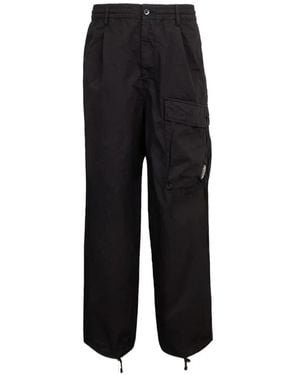 C.P. Company Micro-Reps Boxy Leg Pocket Lens Trousers - Black