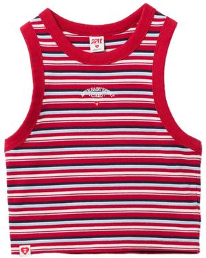 AAPE BY A BATHING AP Striped Crop Top - Red