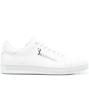 Billionaire Sneakers Mit Logo-Print - Weiß