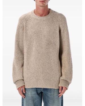 A.P.C. Raglan-Sleeve Speckled Sweater - Natural