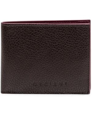 Orciani Grainy Leather Bifold Wallet - Black