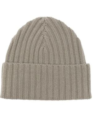 Warm-me Gorro de cachemira en canalé - Gris