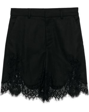 Monse Lace Tailored Shorts - Black