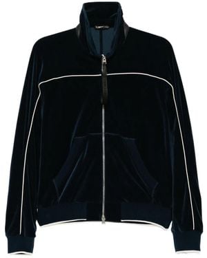 Tom Ford Two-Way Zip Up Jacket - Black