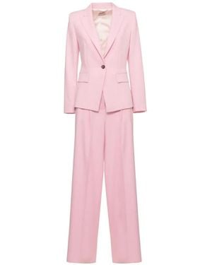 Emme Peak-Lapel Single-Breasted Suit - Pink
