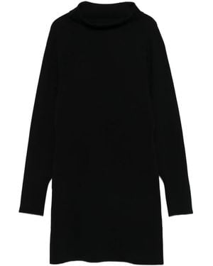 P.A.R.O.S.H. High-Neck Long-Sleeve Dress - Black