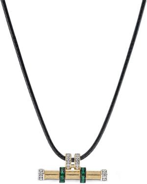V Jewellery Maya Crystal-Embellished Necklace - Metallic