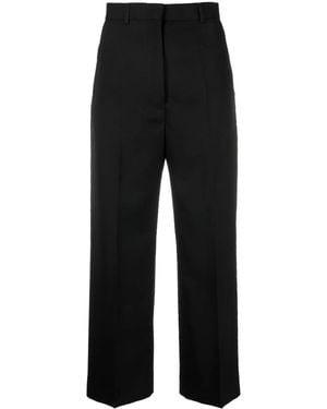 Acne Studios Cropped Straight-Leg Trousers - Black