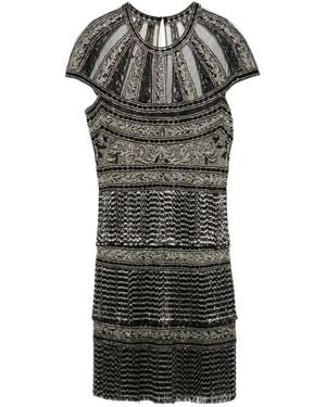 Naeem Khan Art Deco Dress - Grey