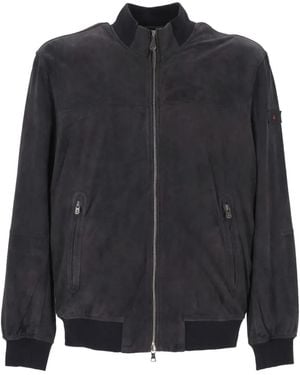 Peuterey Zip Leather Jacket - Black