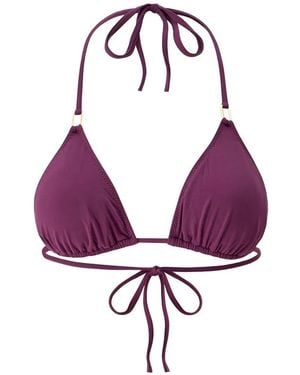 Melissa Odabash Ring-Detail Triangle Bikini Top - Purple