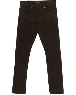 Tom Ford Slim-Fit Corduroy Trousers - Black