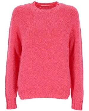 Oliver Lattughi Ribbed-Trim Cashmere Jumper - Pink