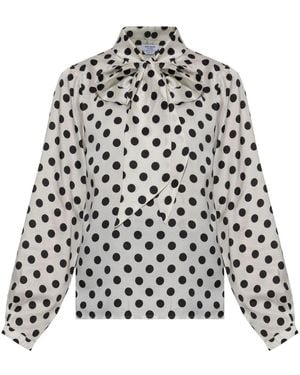 Kate Spade Polka-Dot Blouse - White