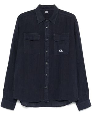 C.P. Company Longsleeve Linen Shirt - Blue