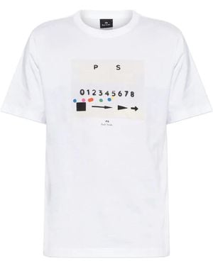 Paul Smith Graphic-Print Cotton T-Shirt - White