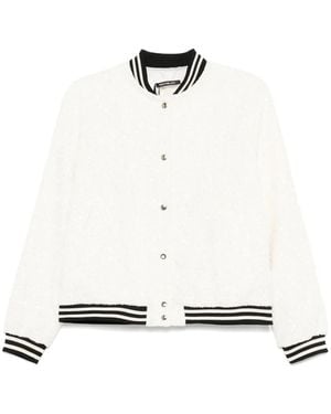 Pennyblack Sequin-Embellished Bomber Jacket - White