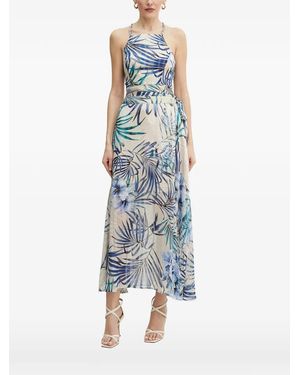 Guess Haut Sans Manches À Fleurs - Bleu