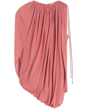 Lanvin Draped Jersey Top - Pink