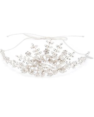 Jennifer Behr Zonya Crystal-Embellished Tiara - White