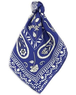 Alberto Biani Patterned Silk Scarf - Blue