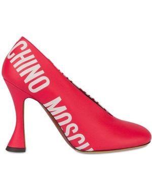 Moschino Logo-Print Pumps - Pink