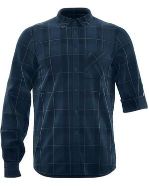 REDELK Check-Print Long-Sleeve Shirt - Blue