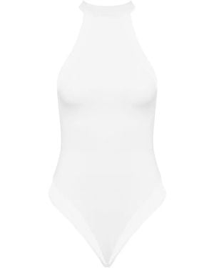 Maison Close Pure Tentation Halterneck Bodysuit - White