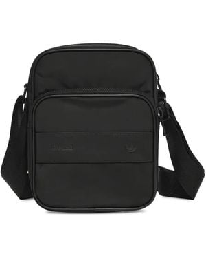 adidas Logo-Embossed Shoulder Bag - Black