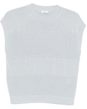 Peserico Ribbed Vest - White