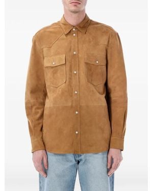 S.W.O.R.D Pocket Leather Overshirt - Blue