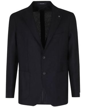 Tagliatore Single-Breasted Notched-Lapels Blazer - Black